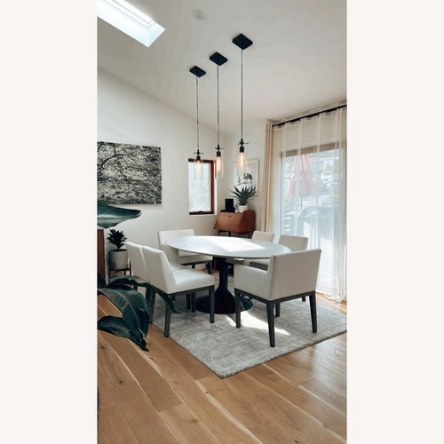 Used Restoration Hardware Morgan White Linen Dining Chair for sale on AptDeco