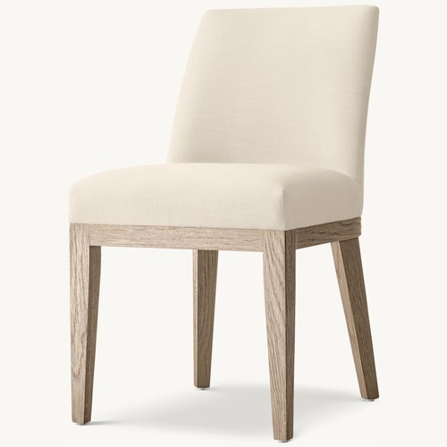 Used Restoration Hardware Morgan White Linen Dining Chair for sale on AptDeco