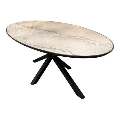Used Arhaus Meridian White Marble Dining Table for sale on AptDeco