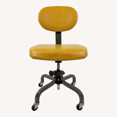 Used Vintage Mustard Yellow Vinyl Office Chair for sale on AptDeco