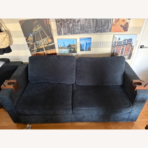 Used LoveSac Blue Fabric 2 Seater Sofa for sale on AptDeco