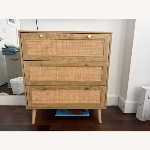 Used Wayfair Light Brown Wood Dresser for sale on AptDeco