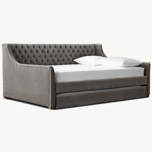 Used Restoration Hardware Dark Gray Velvet Daybed for sale on AptDeco