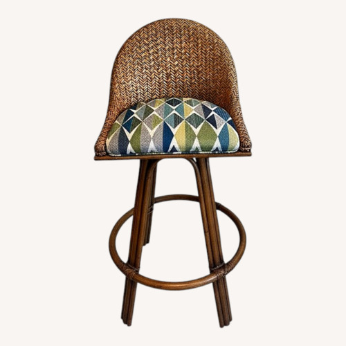 Used Capris Furniture Rattan Swivel Bar Stools for sale on AptDeco