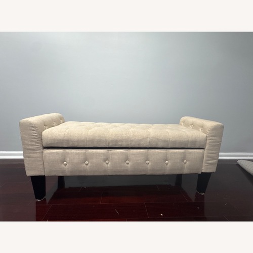 Used Anvee Beige Bench With Storage  for sale on AptDeco