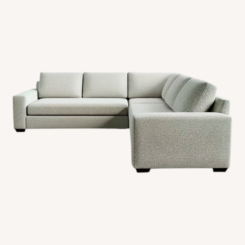 Used Pottery Barn Pacifica Light Gray Boucle 3+ Piece Sectional for sale on AptDeco