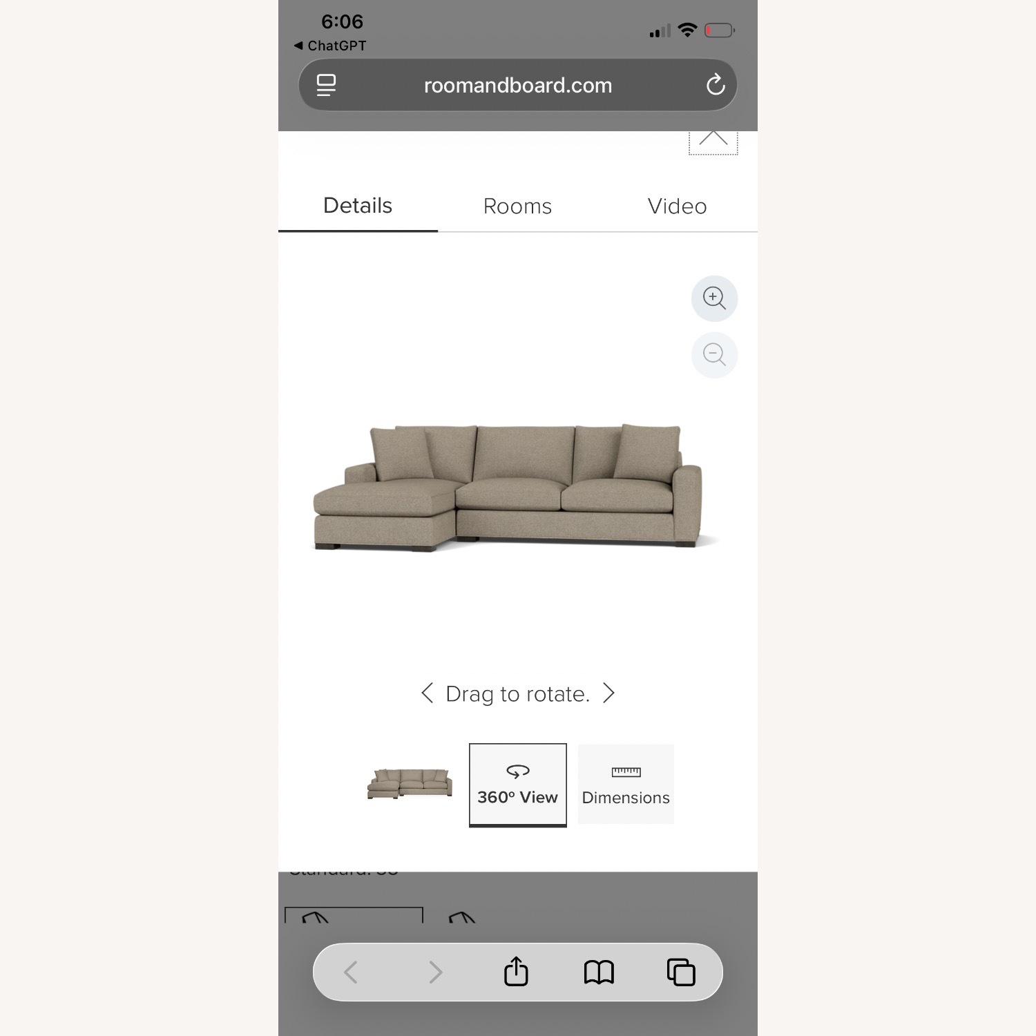 Room & Board Metro Natural 2 Piece Sectional - image-6