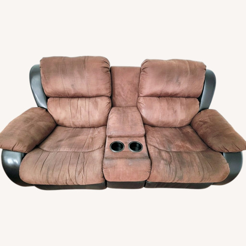 Used Ashley Loveseat Recliner Dark brown for sale on AptDeco