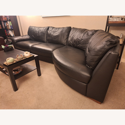 Used IKEA Vreta Corner Sofa With Left Arm, Mjuk black for sale on AptDeco