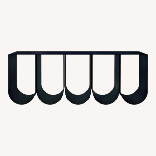 Used Kristina Dam Studio Curved Bench, Black for sale on AptDeco