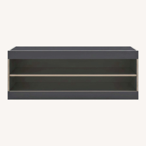 Used Dark Gray Wood Bench for sale on AptDeco