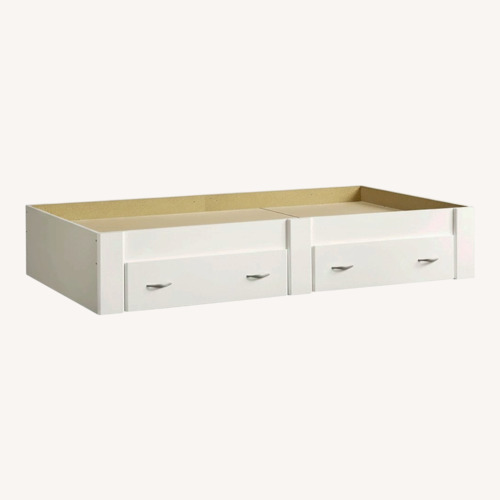 Used Sauder White Wood Twin Bed for sale on AptDeco