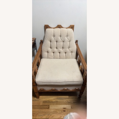 Used Vintage/Antique Finds Natural Wood Armchair for sale on AptDeco