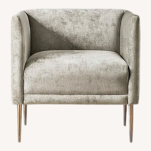 Used CB2 Marais Shadow Grey Velvet Armchair for sale on AptDeco