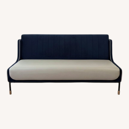 Used CHARTER High End Velvet & Leather Sofa for sale on AptDeco