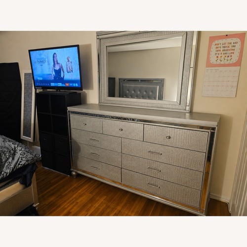 Used Silver Wood Dresser for sale on AptDeco