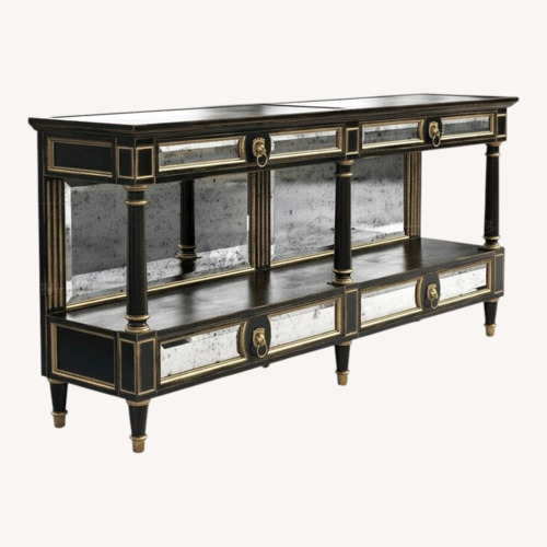 Used Lillian August Black Wood Sideboard for sale on AptDeco