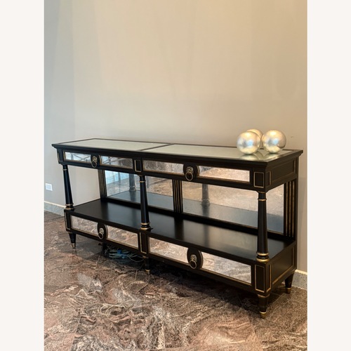 Used Lillian August Black Wood Sideboard for sale on AptDeco