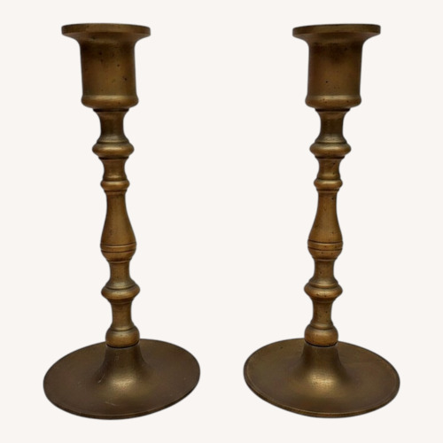 Used Vintage/Antique Finds Gold Brass Candle for sale on AptDeco