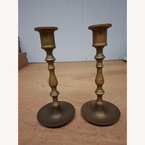 Used Vintage/Antique Finds Gold Brass Candle for sale on AptDeco