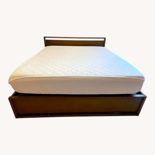 Used Dark Brown Wood California King Bedd for sale on AptDeco