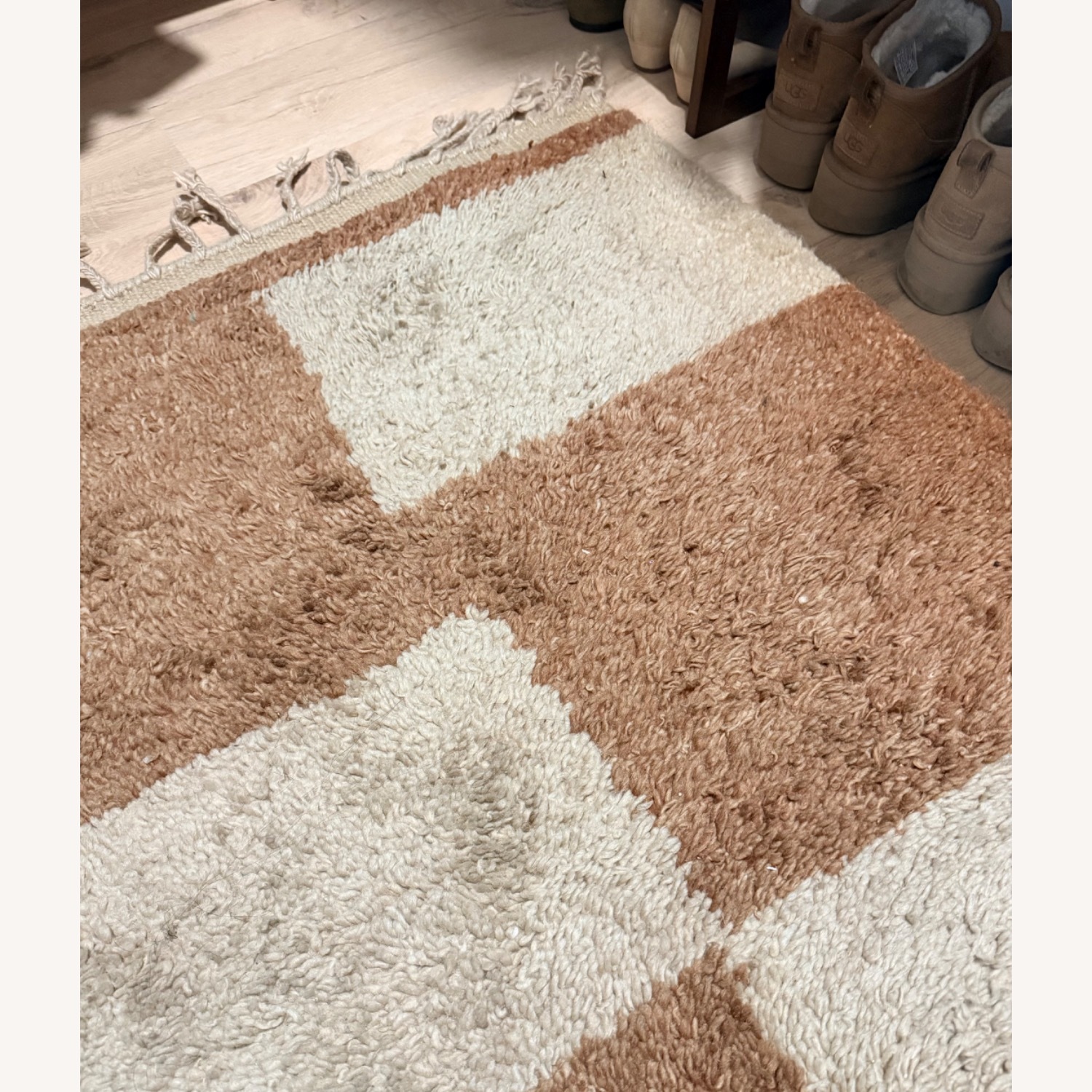 Ferm Living Mara Knotted Rug Dark Brick/Off White - image-2