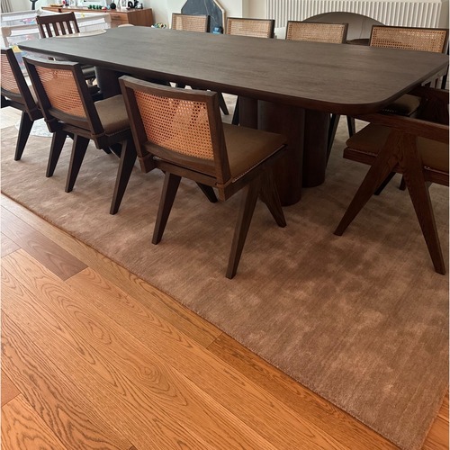 Used Restoration Hardware Dark Brown Wood Dining Table for sale on AptDeco