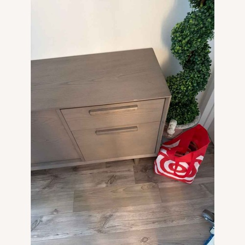 Used Crate & Barrel Light Gray Wood Sideboard for sale on AptDeco