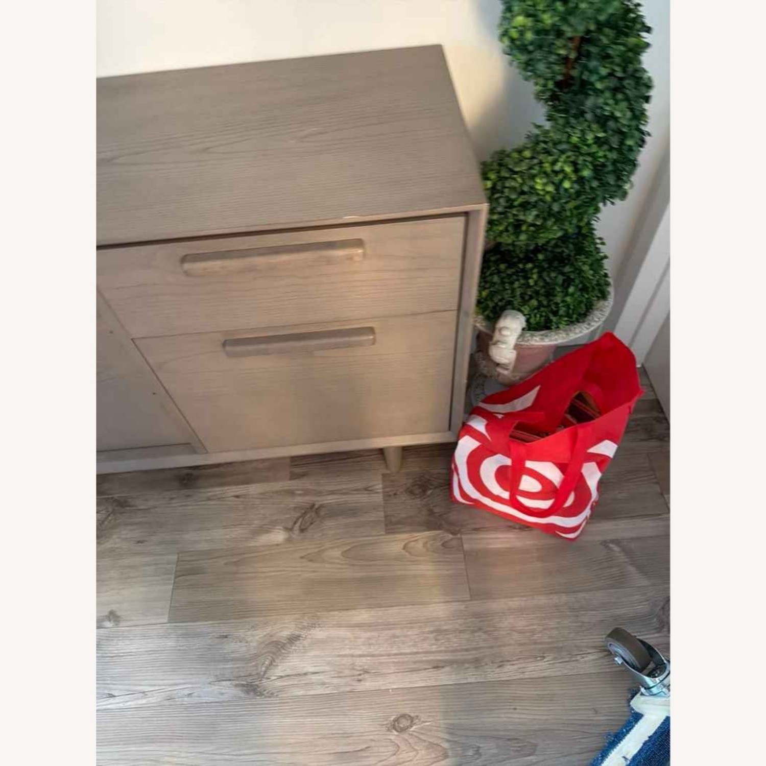 Crate & Barrel Light Gray Wood Sideboard - image-3