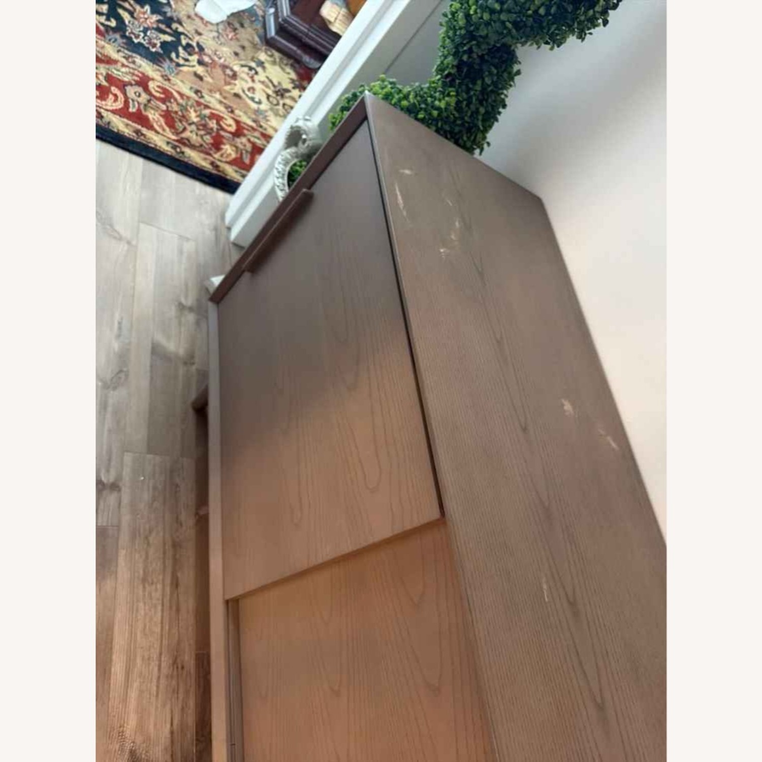 Crate & Barrel Light Gray Wood Sideboard - image-4
