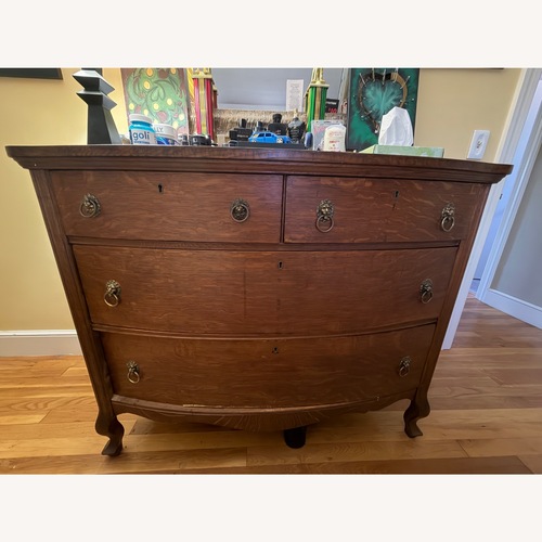 Used Vintage/Antique Finds Dark Brown Wood Dresser for sale on AptDeco