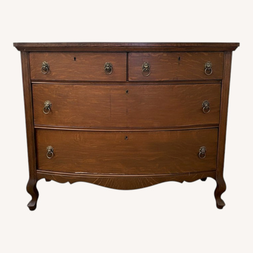 Used Vintage/Antique Finds Dark Brown Wood Dresser for sale on AptDeco