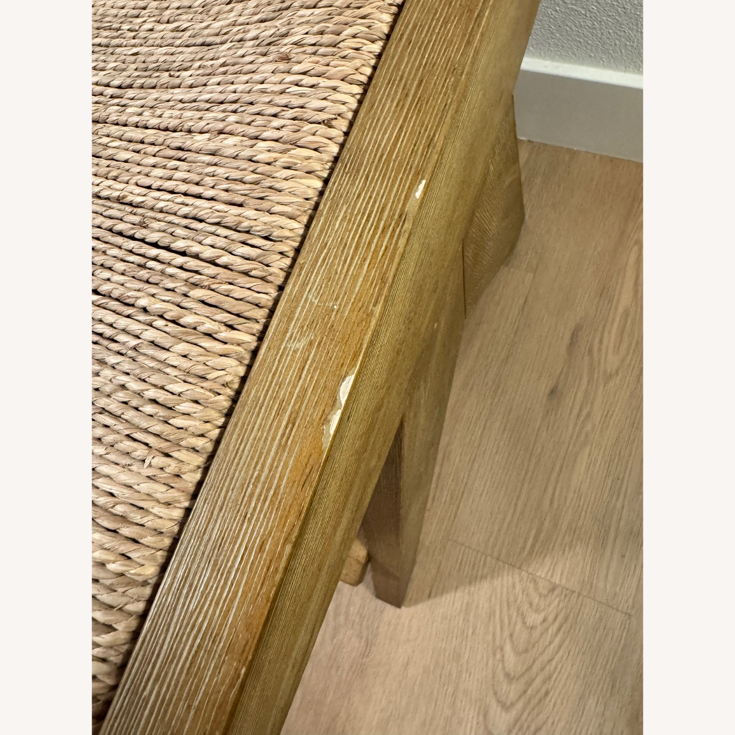 Seagrass Entryway Bench with Shelf - image-7