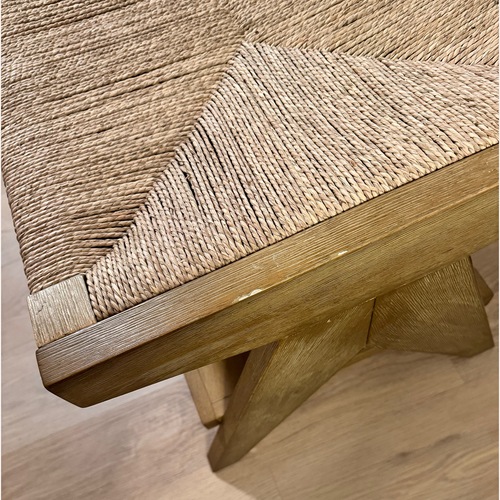 Used Seagrass Entryway Bench with Shelf for sale on AptDeco
