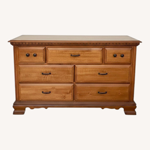 Used Vintage/Antique Light Brown Wood Dresser for sale on AptDeco