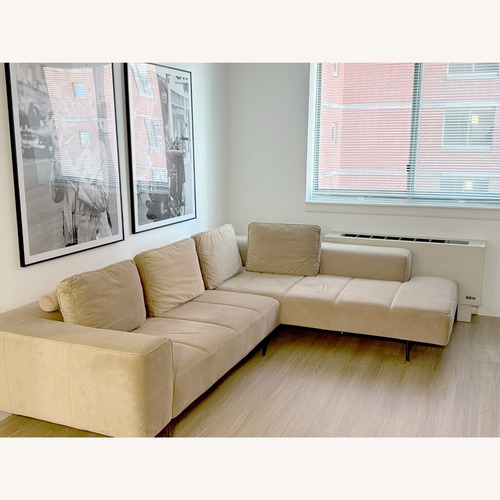 Used BoConcept Light Brown Velvet 2 Piece Sectional for sale on AptDeco