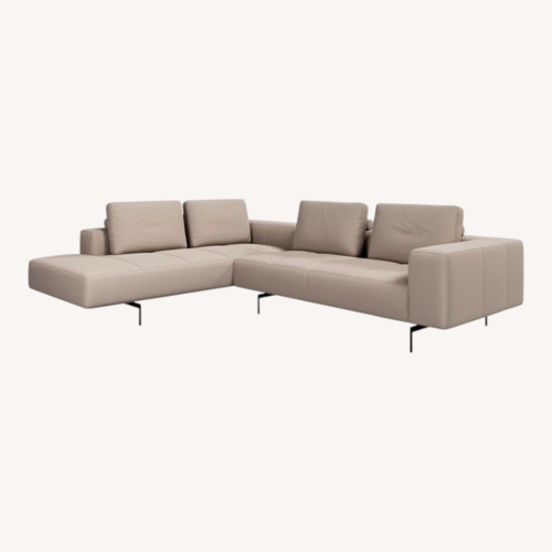 Used BoConcept Light Brown Velvet 2 Piece Sectional for sale on AptDeco