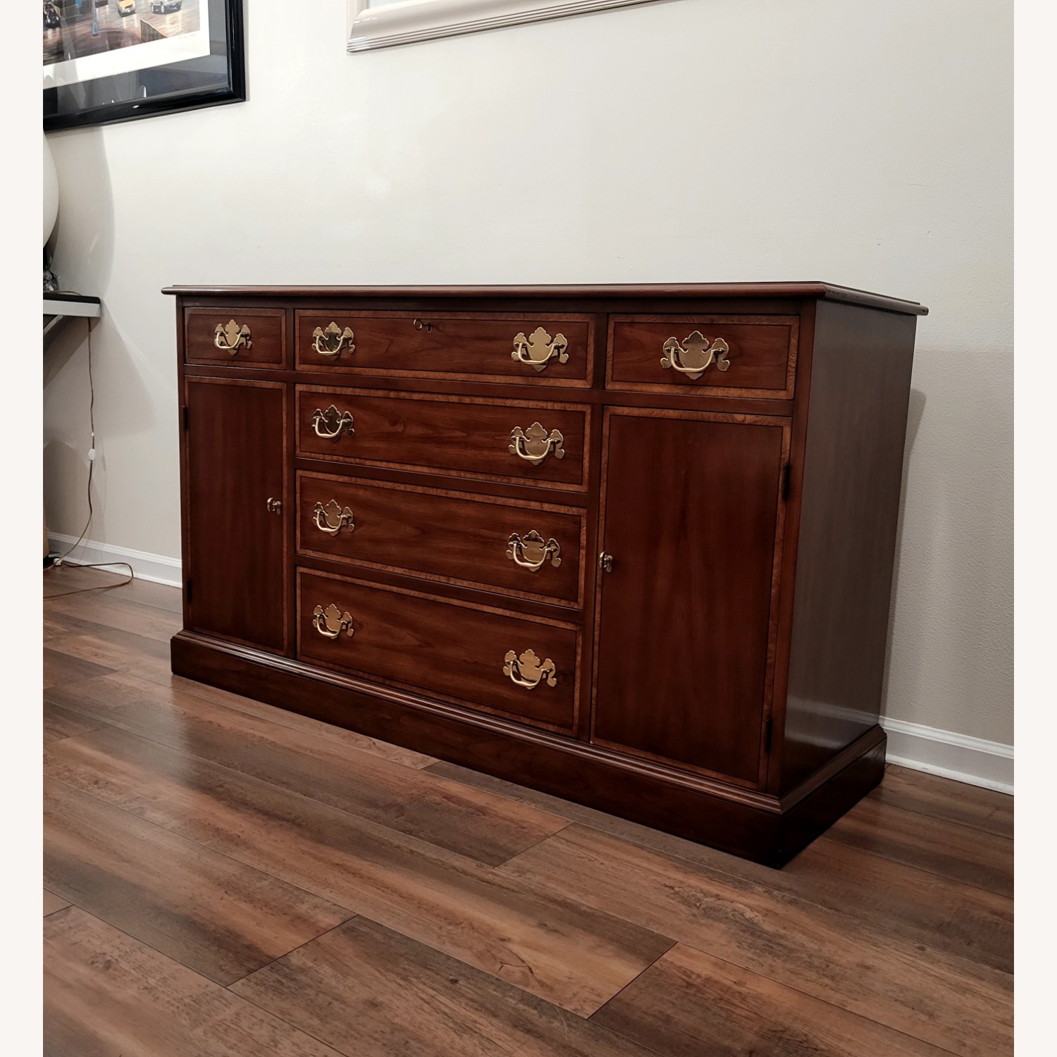 Vintage/Antique Dark Brown Wood Sideboard - image-2