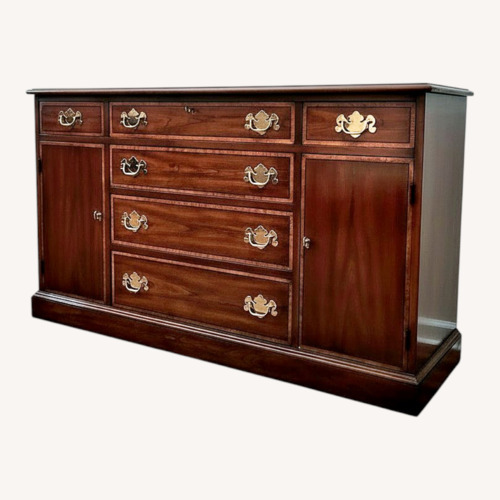 Used Vintage/Antique Dark Brown Wood Sideboard for sale on AptDeco