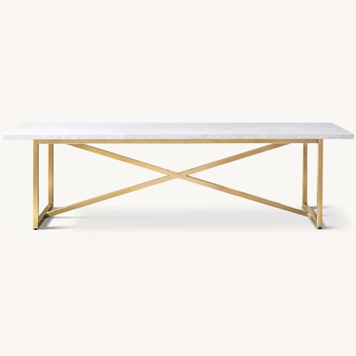 Used Restoration Hardware Torano Marble Dining Table for sale on AptDeco