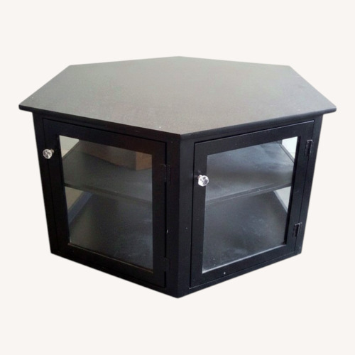 Used Black Wood Media Storage for sale on AptDeco