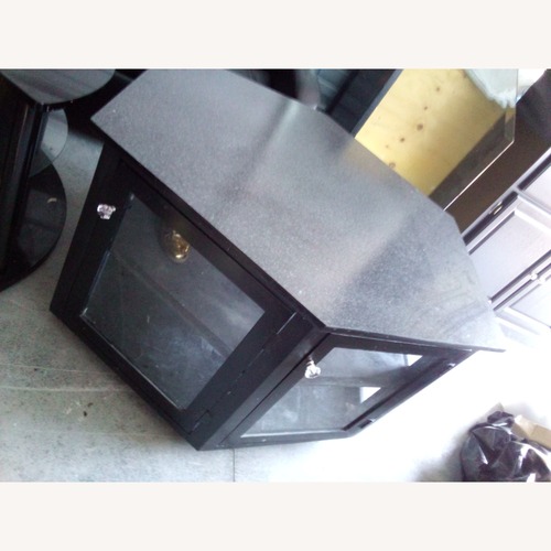 Used Black Wood Media Storage for sale on AptDeco