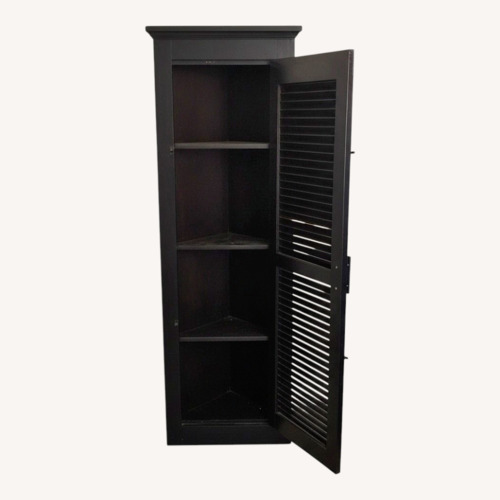 Used Black Wood Wall Shelf for sale on AptDeco
