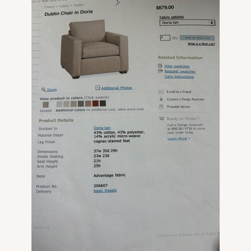 Used Room & Board Dublin Chair in Doria for sale on AptDeco