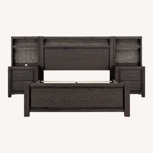 Used Raymour & Flanigan Rockwell Queen Bed for sale on AptDeco