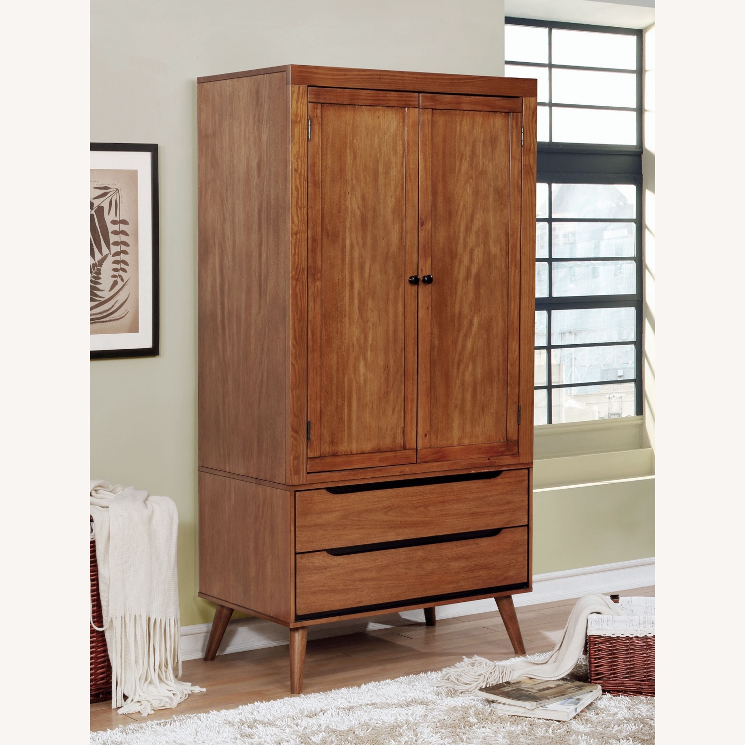Lennart Oak Armoire - image-3