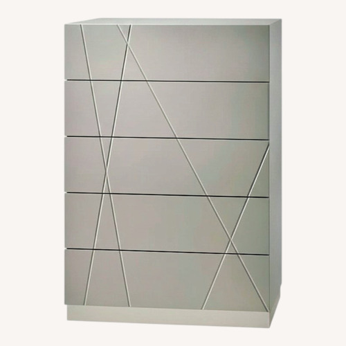 Used Wayfair Light Gray High Gloss Dresser for sale on AptDeco