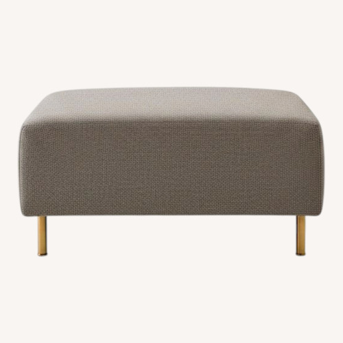Used Light Gray Fabric Ottoman for sale on AptDeco