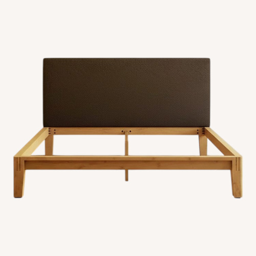 Used Dark Brown Bamboo Bed Frame, Full Size for sale on AptDeco