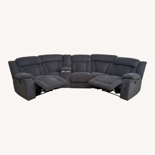 Used Gray/Dark blue Reclining Sofa  for sale on AptDeco